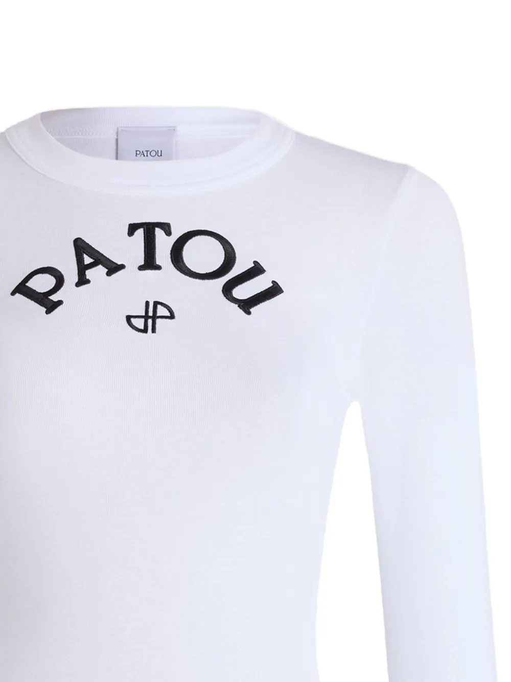 Patou T-shirt met lange mouwen en logo-print Wit