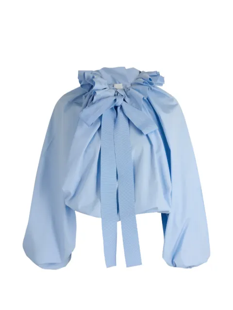 Patou top con volantes y detalle de moño