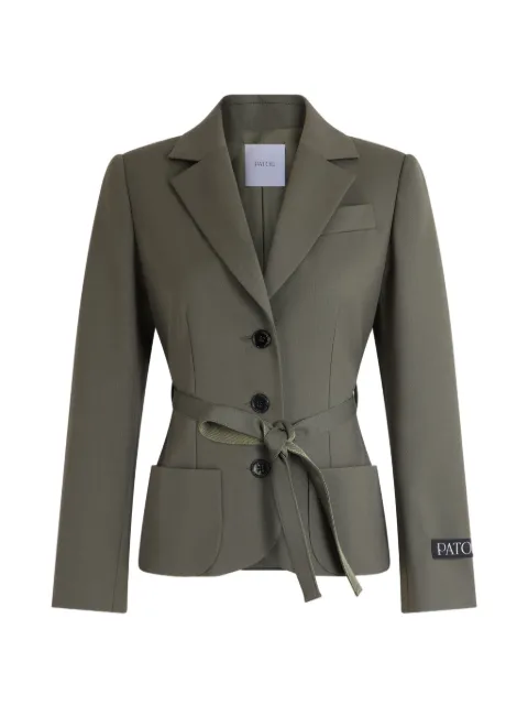 Patou blazer con cinturón y botones
