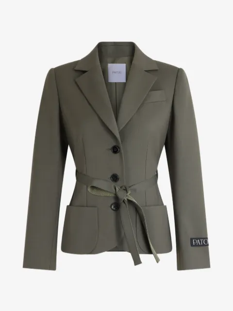 Patou belted single-breasted blazer