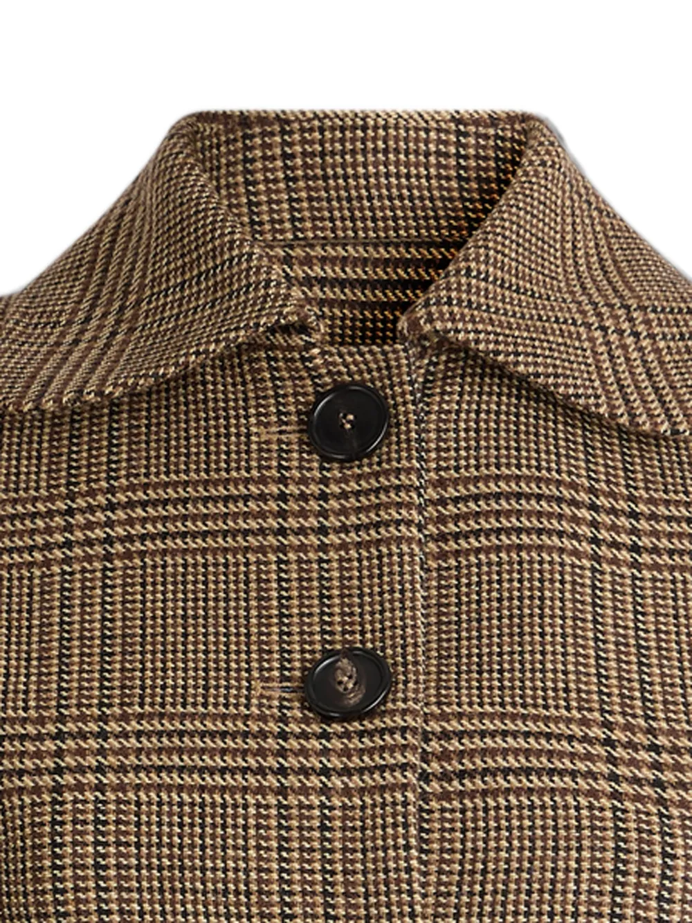 Patou Prince of Wales Check Long-sleeve Jacket in Brown, view 2