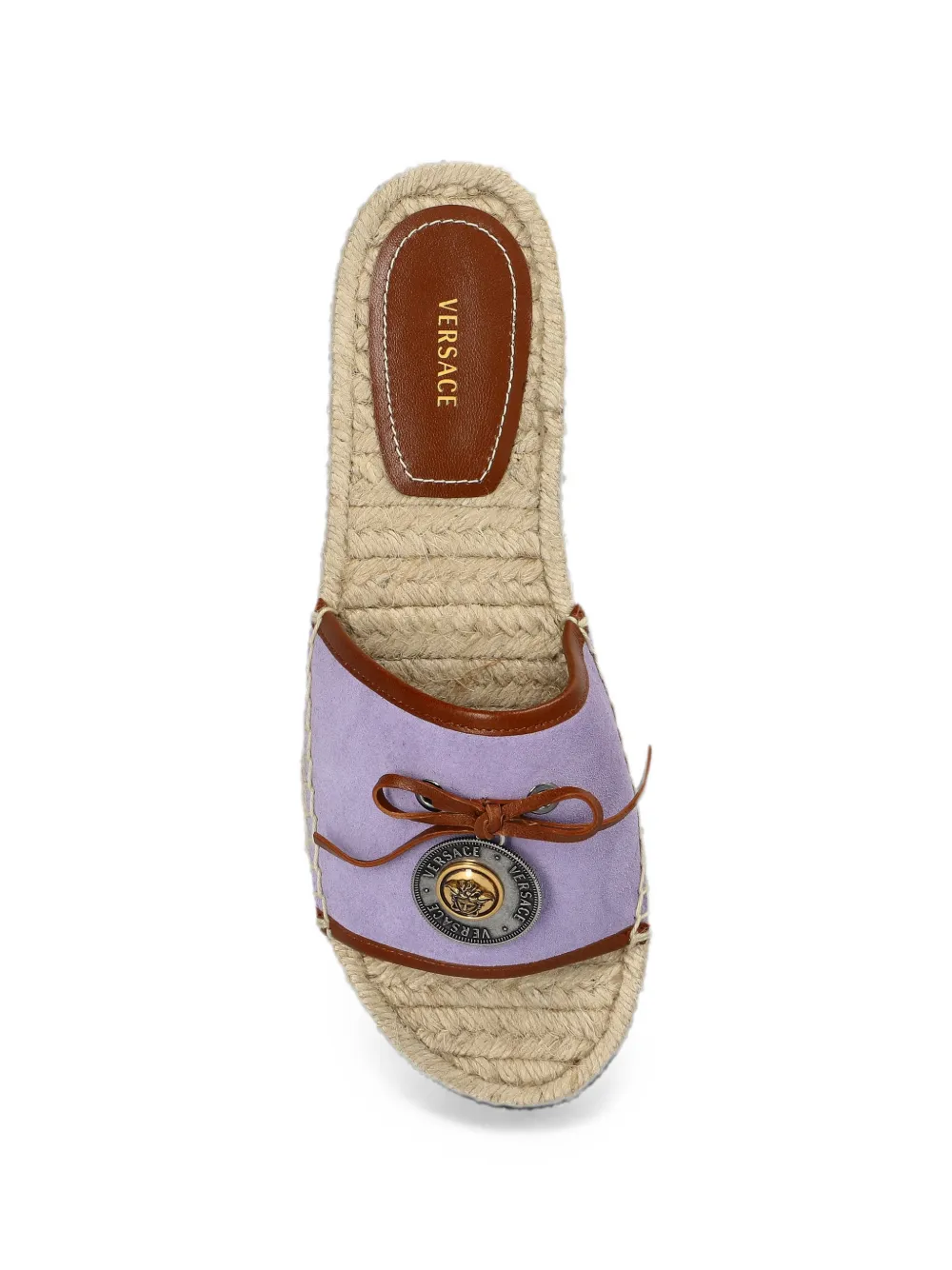 Versace Lola plaque sandals Paars