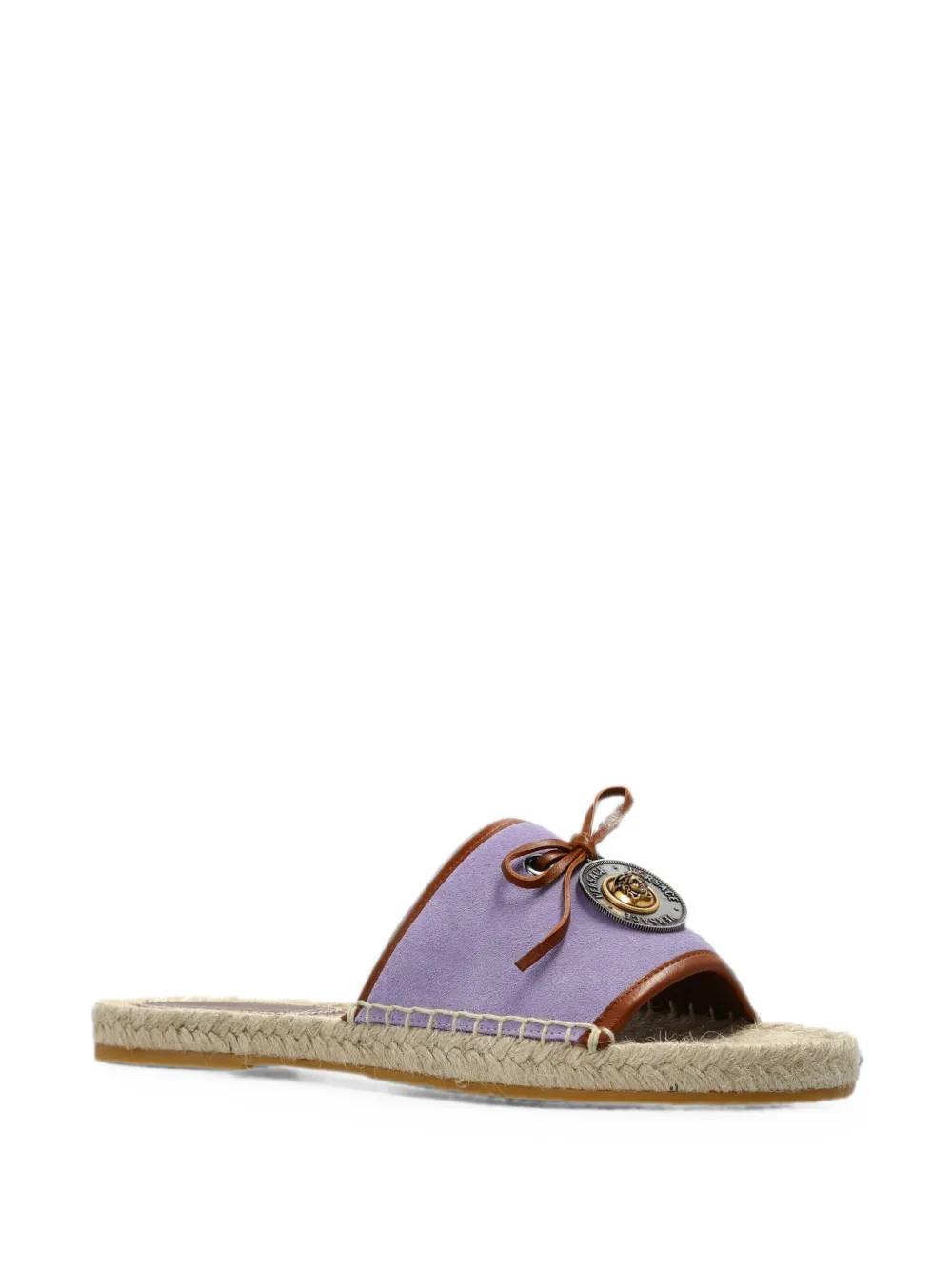 Versace Lola plaque sandals Paars