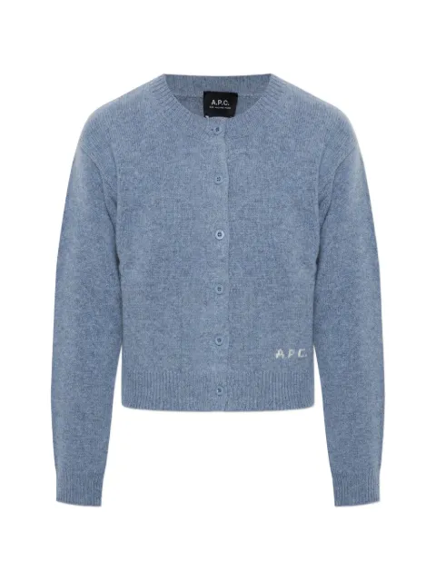 A.P.C. logo-detail cardigan