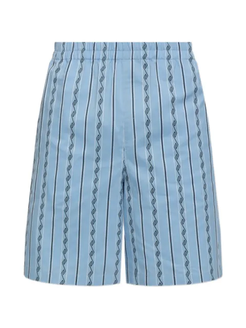 Versace Greca-pattern striped shorts