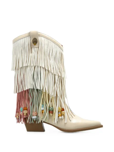 Kurt Geiger London fringe-trimmed beaded cowboy boots