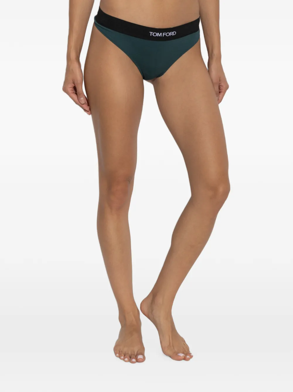 TOM FORD Slip met logoband Groen