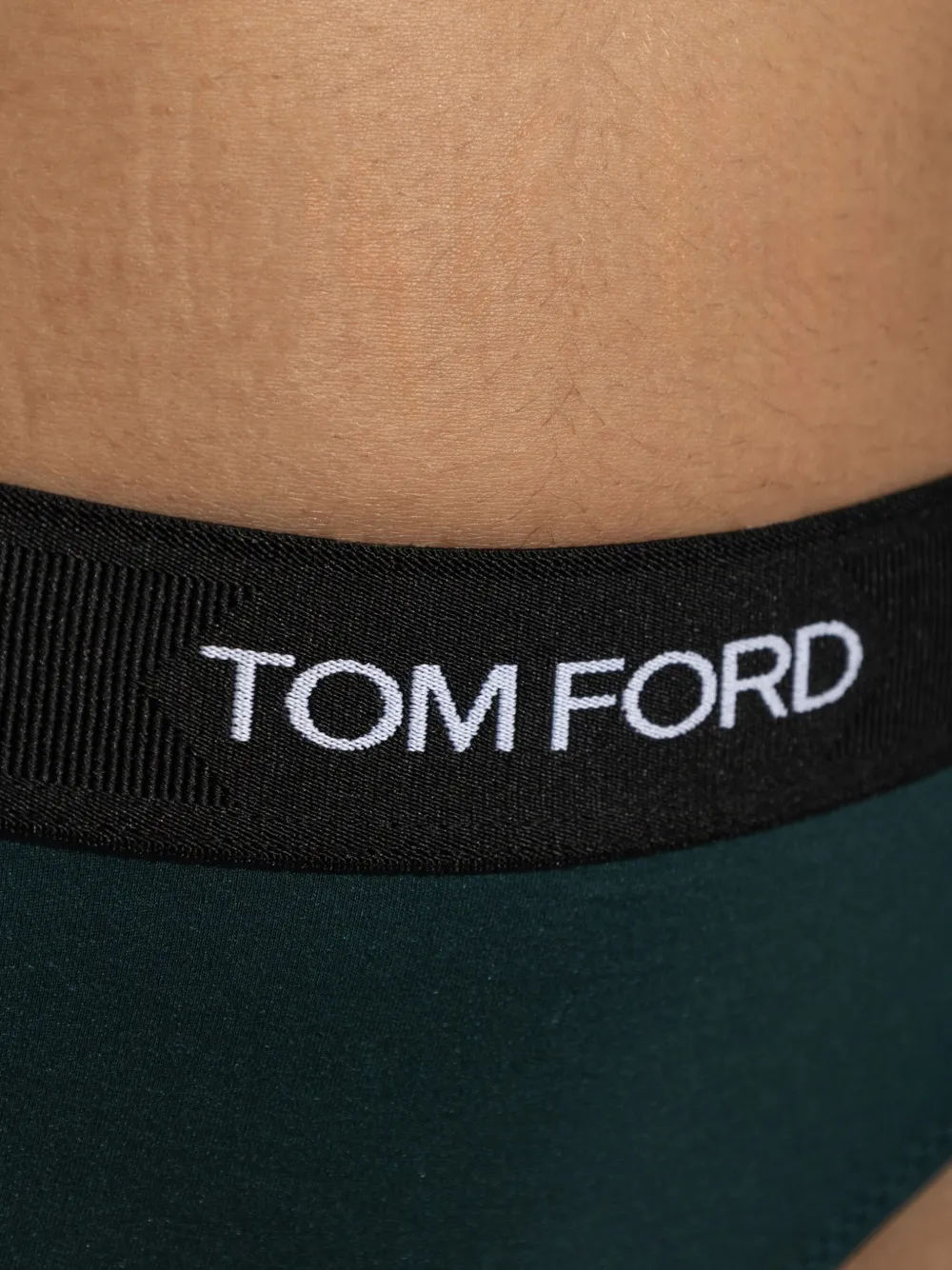 TOM FORD Slip met logoband Groen