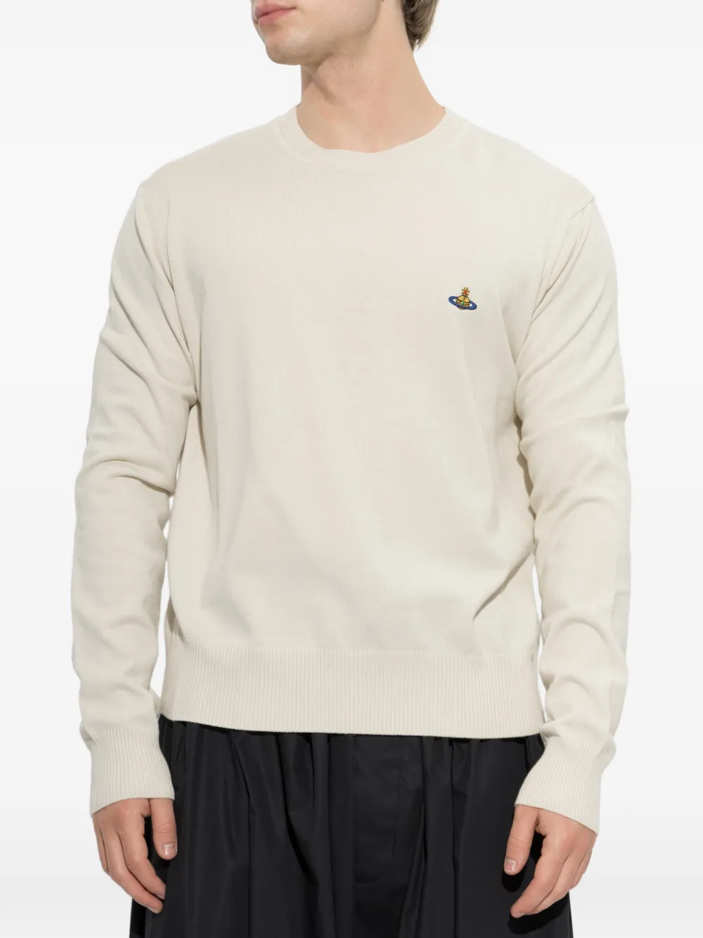 Vivienne Westwood Trui met geborduurd Orb-logo Beige