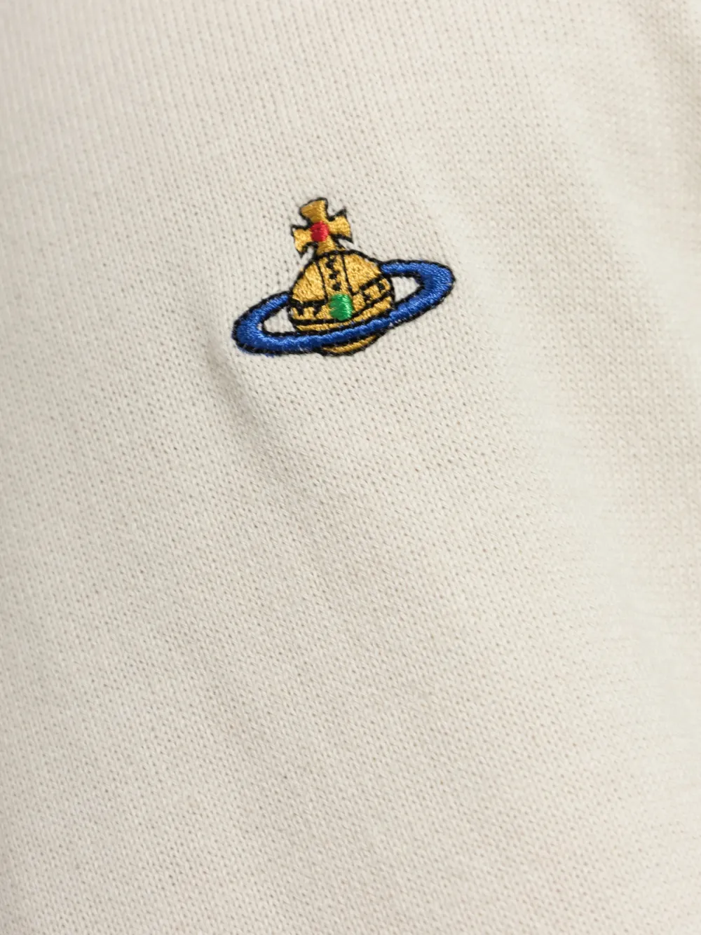 Vivienne Westwood Trui met geborduurd Orb-logo Beige
