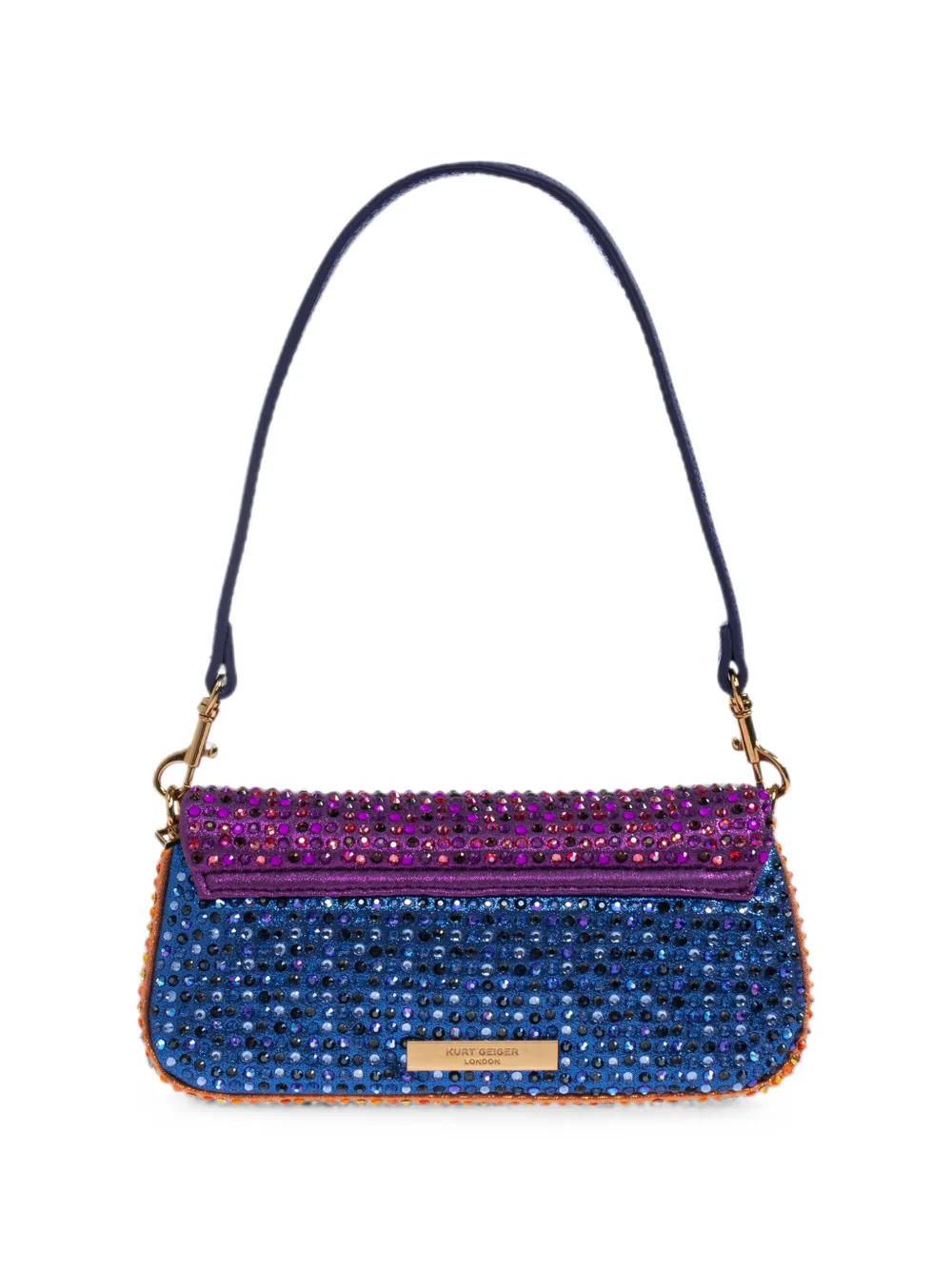 Kurt Geiger London Pickle schoudertas verfraaid met kristallen Paars