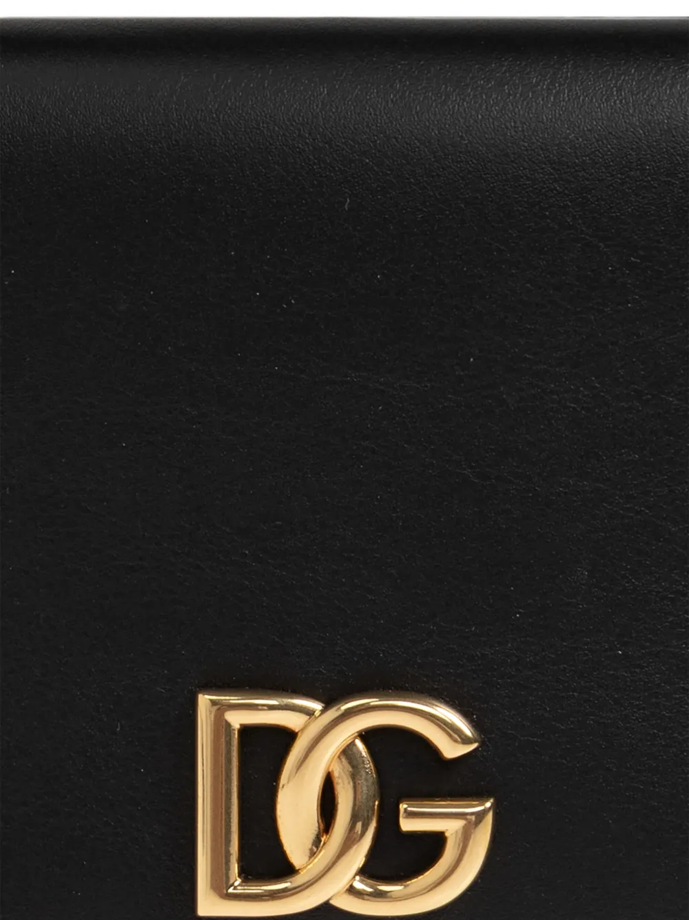 Dolce & Gabbana Leren portemonnee met logoplakkaat Zwart