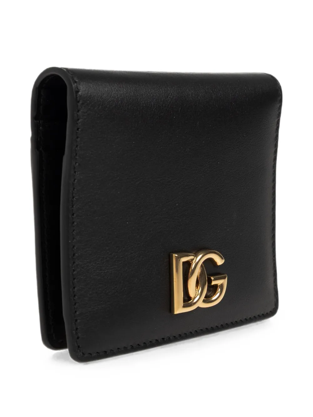 Dolce & Gabbana Leren portemonnee met logoplakkaat Zwart