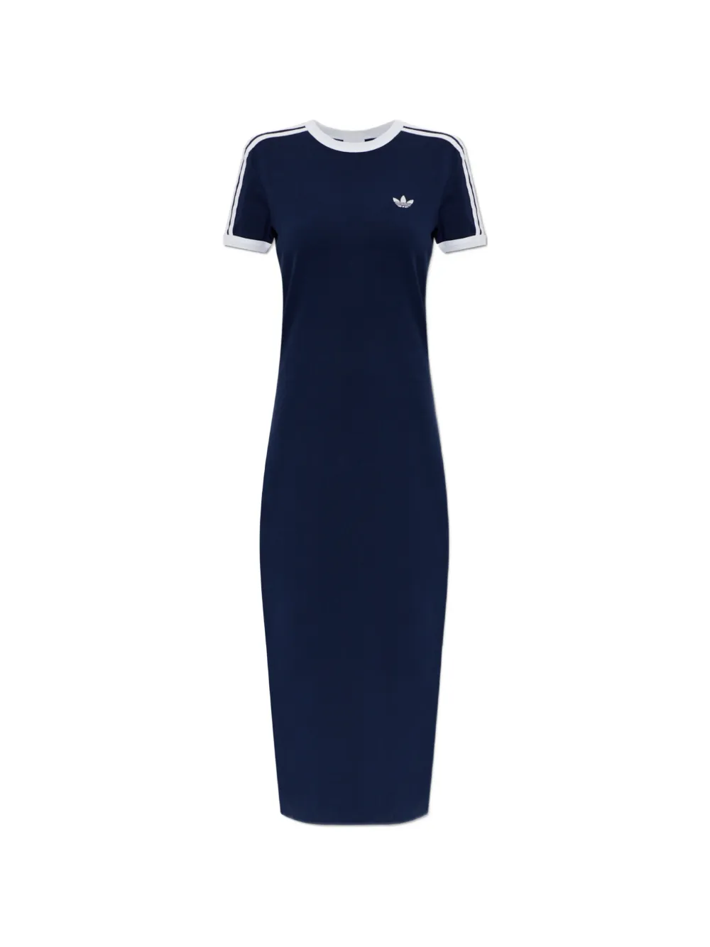 adidas 3-Stripes short-sleeve midi dress - Blu
