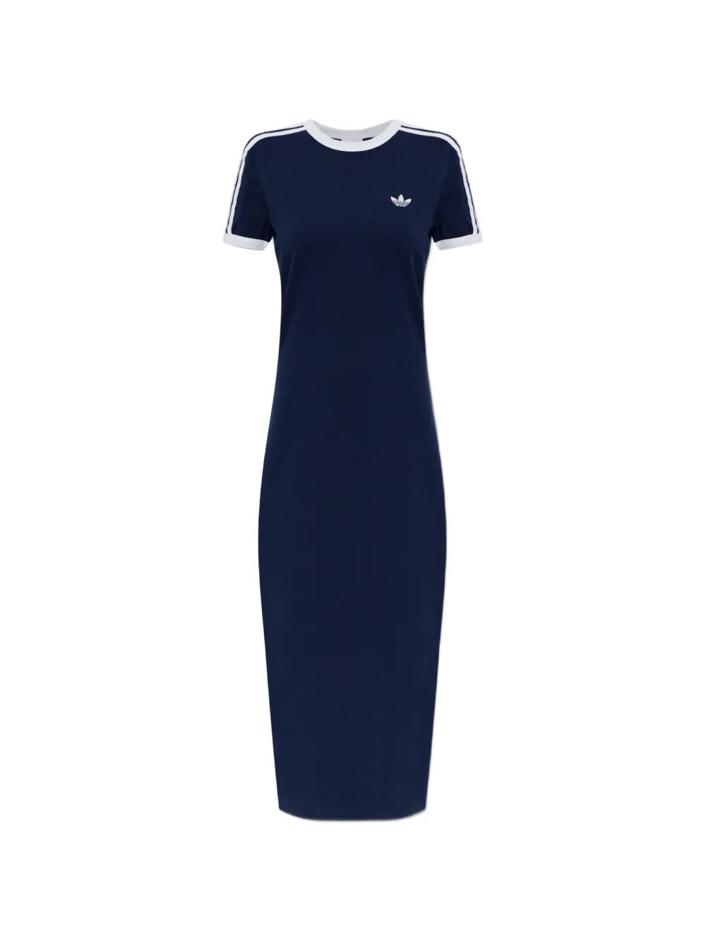 adidas 3-Stripes short-sleeve midi dress - Blu