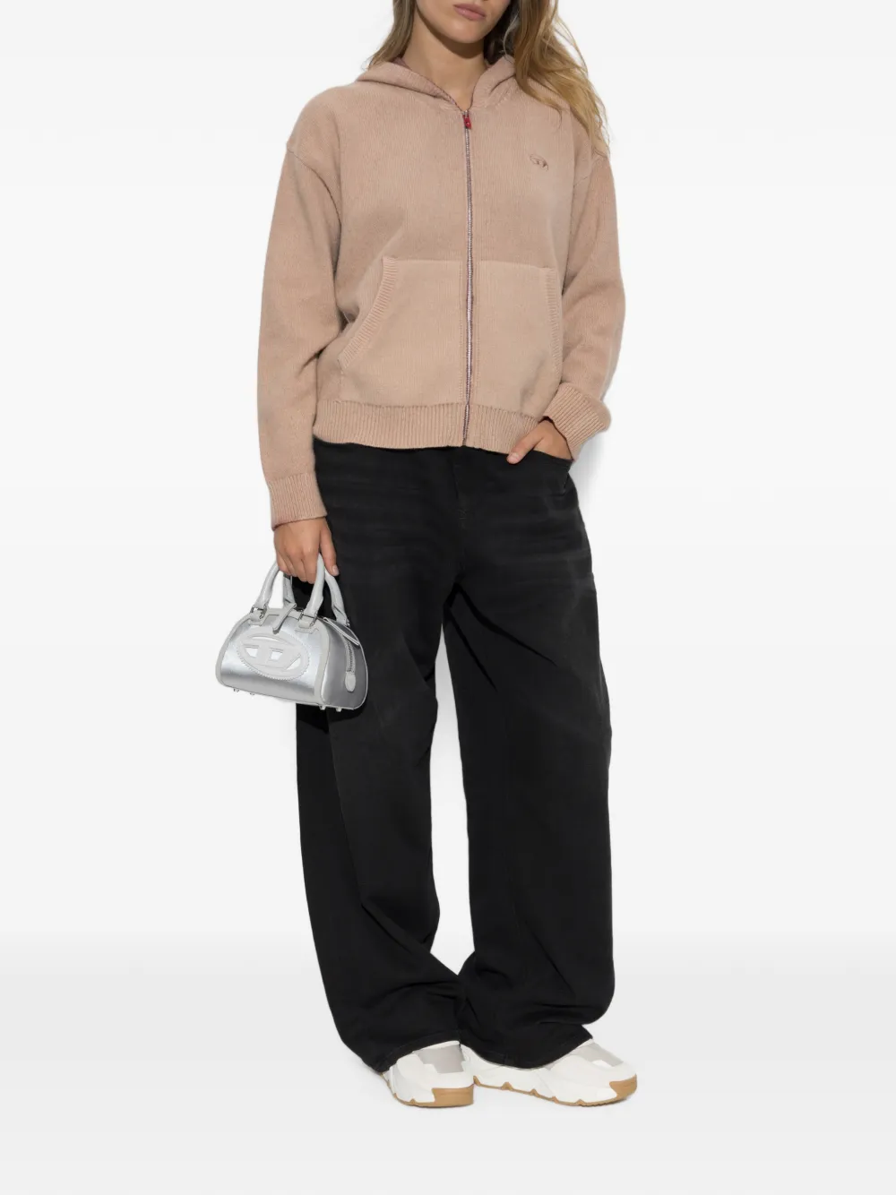 Diesel M-Picky hoodie met rits Beige