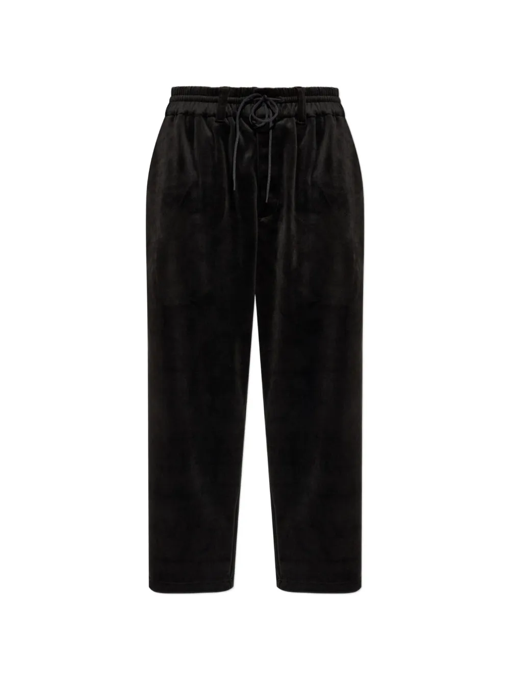 Y-3 velvet drawstring-waist trousers - Nero