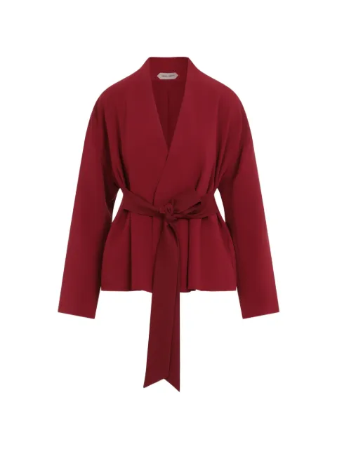 Alberta Ferretti belted pleated jacket