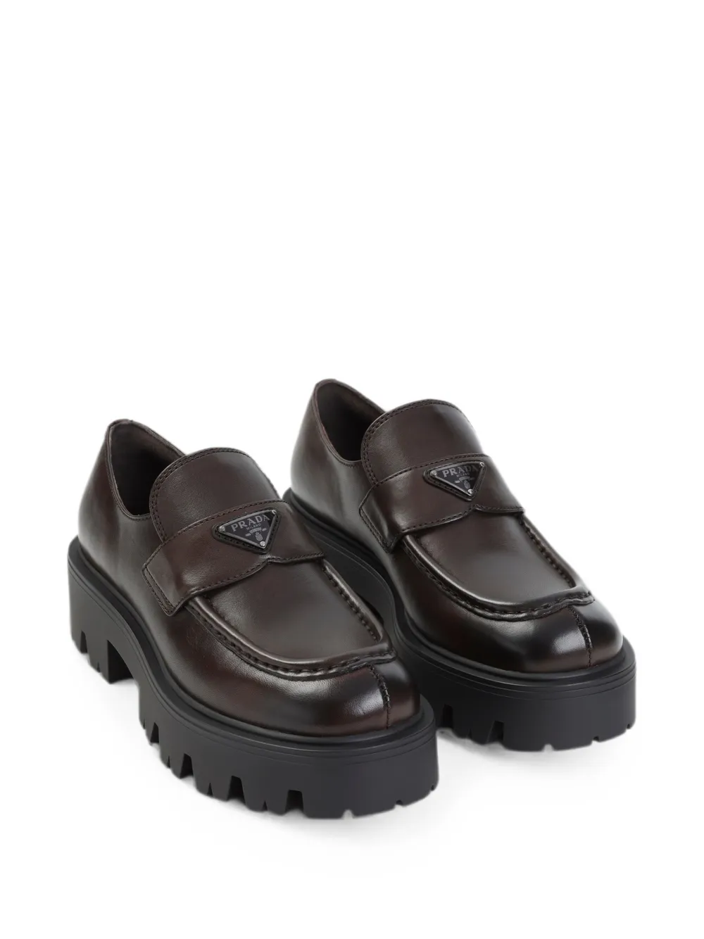 Prada logo-plaque loafers Bruin