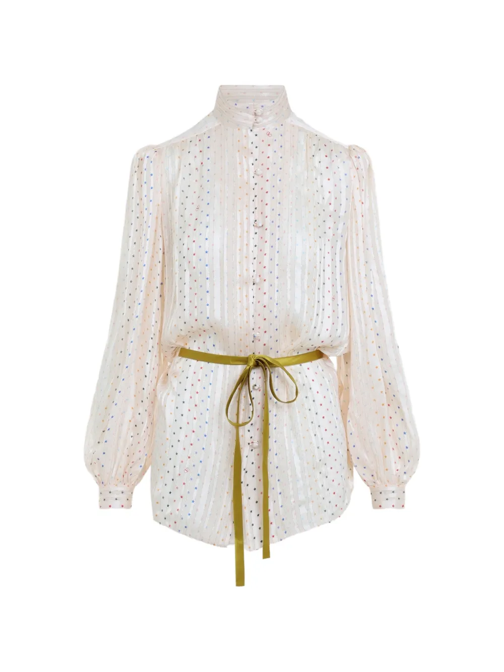 Valentino Garavani star-print silk blouse - Neutrals
