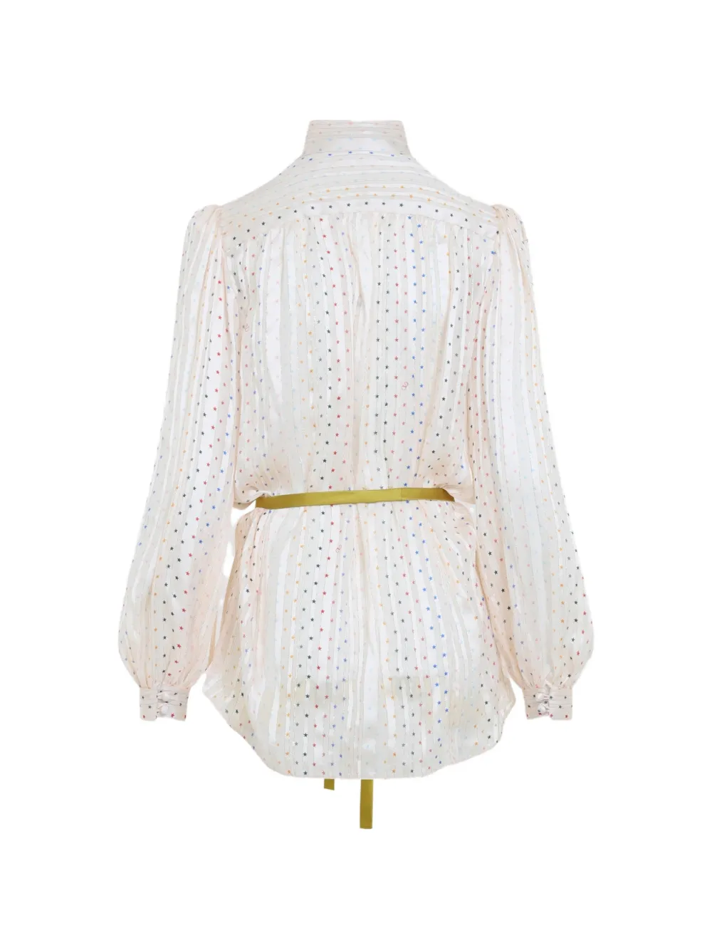 Valentino Garavani Zijden blouse met sterrenprint Beige