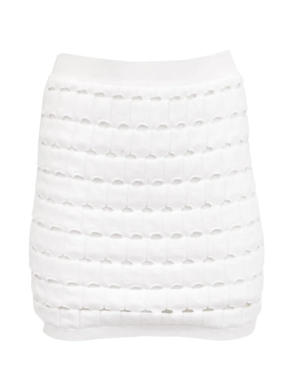 Pre-owned Iro 2020s Spira Open-knit Mini Skirt In White