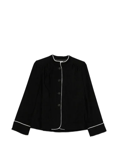 Forte Forte piped-trim corduroy-texture jacket