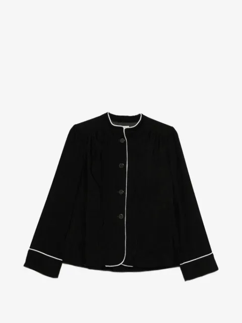 Forte Forte piped-trim corduroy-texture jacket