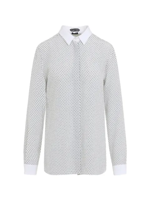 TOM FORD geometric-print silk shirt