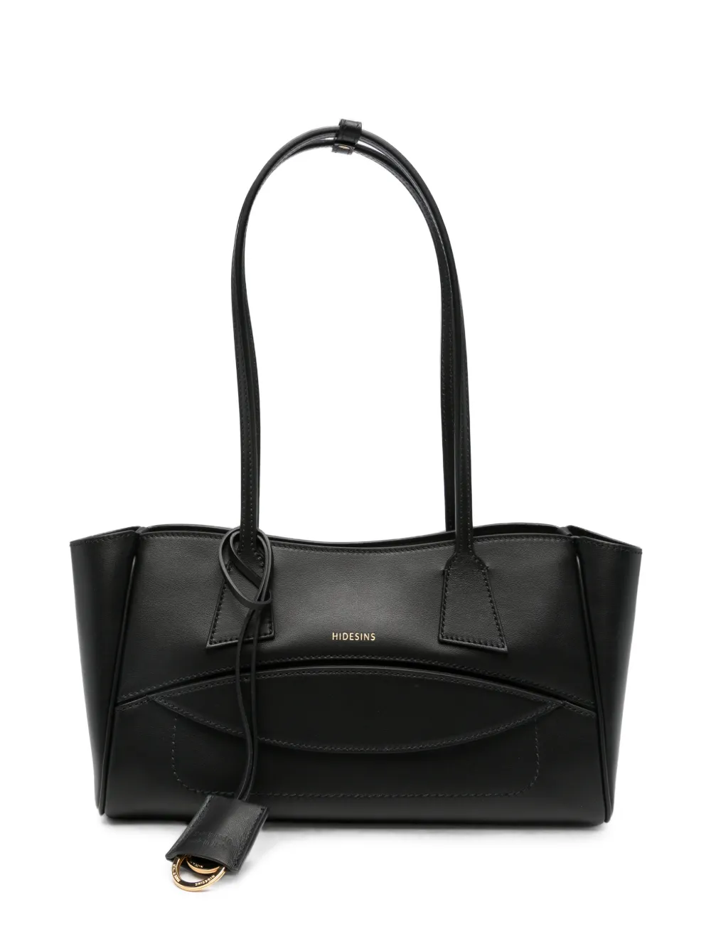 HIDESINS logo-print leather shoulder bag - Schwarz