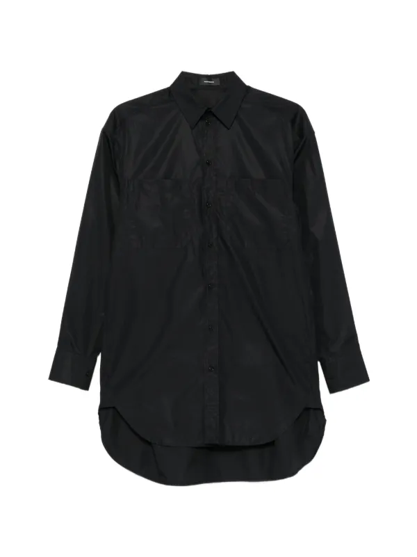 WARDROBE.NYC Button-down Mini Dress in Black