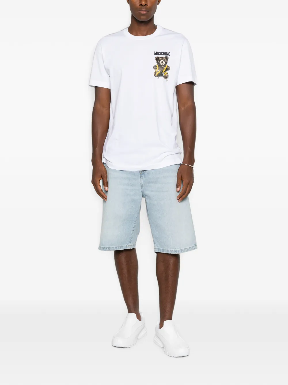Moschino T-shirt met logoprint Wit