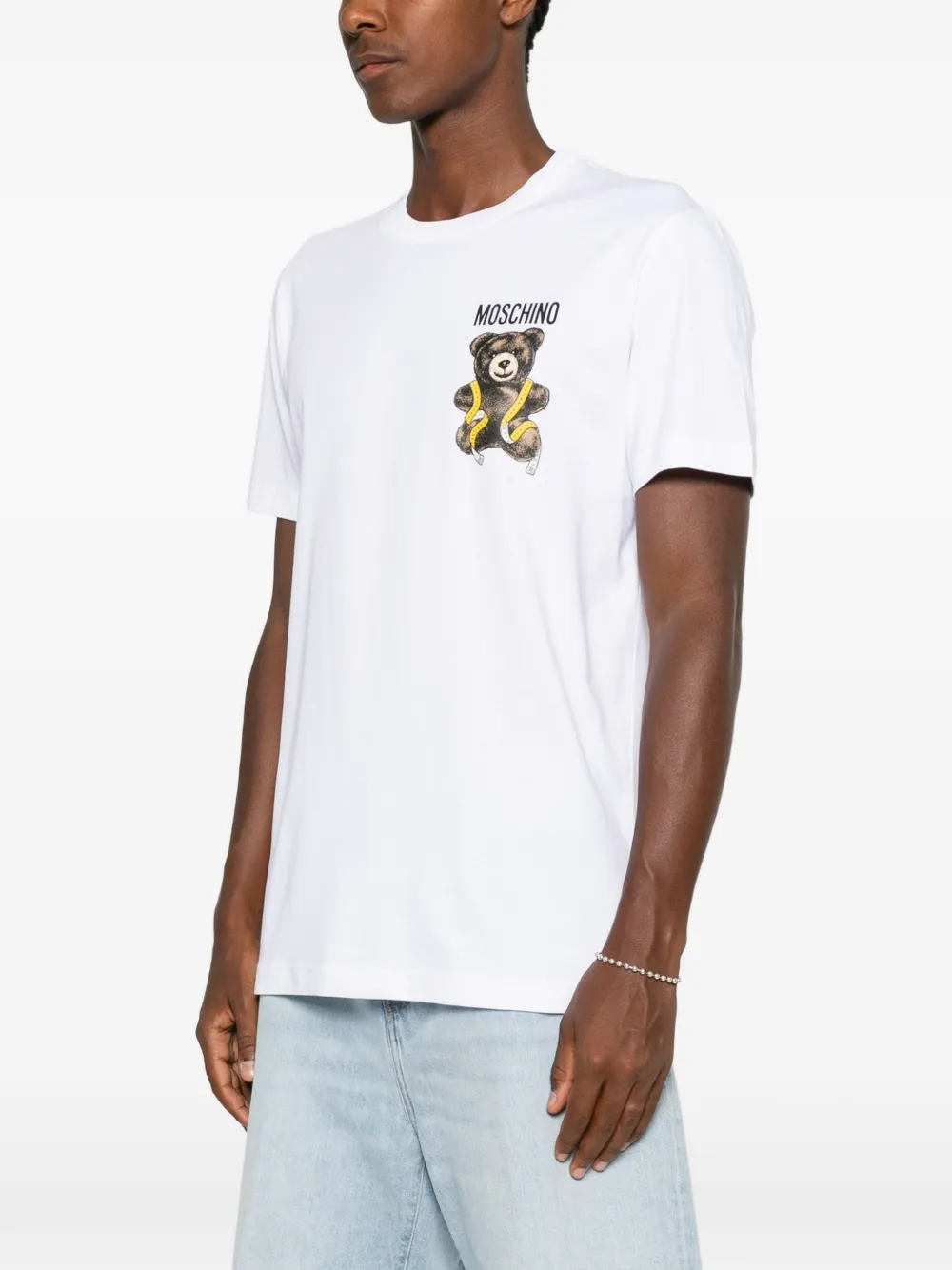 Moschino T-shirt met logoprint Wit