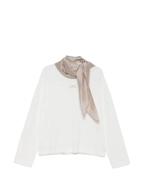 Alysi scarf-detail logo-patch T-shirt