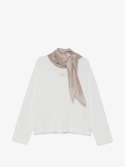 Alysi scarf-detail logo-patch T-shirt