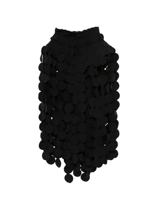 A.W.A.K.E. Mode Circle-appliqué Mid Skirt in Black