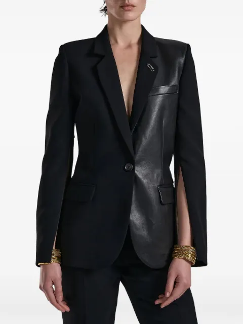Barbara Bui blazer con panel de piel