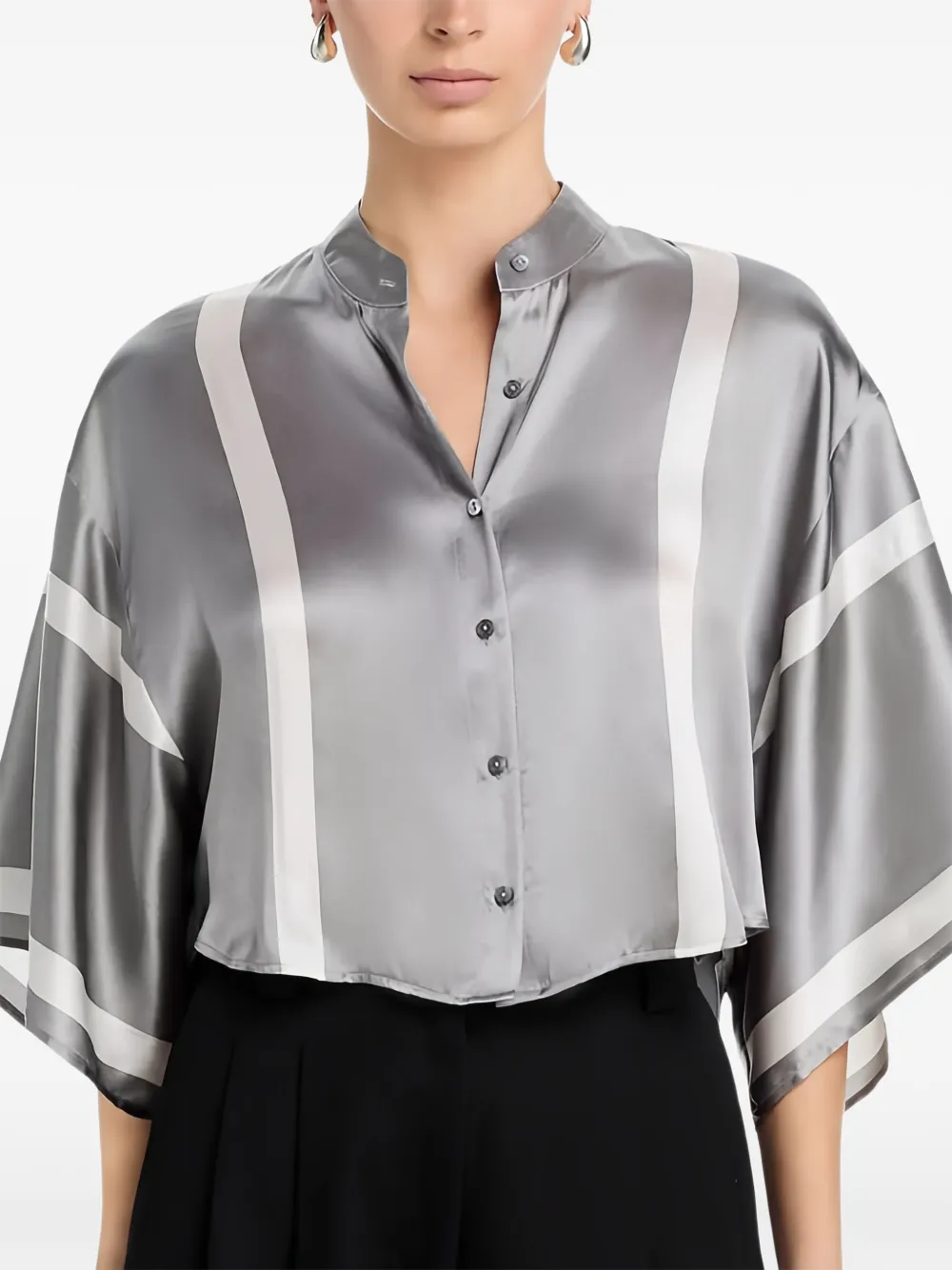 L'Agence Dru silk blouse - Grey