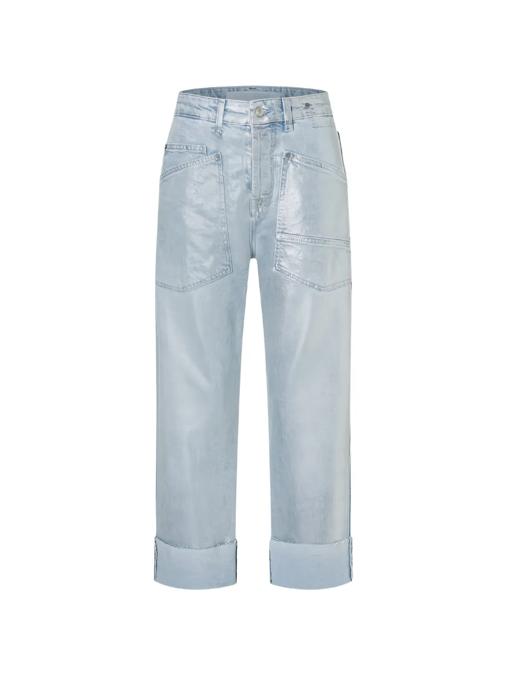 Mac Jeans Jeans crop a gamba ampia - Blu
