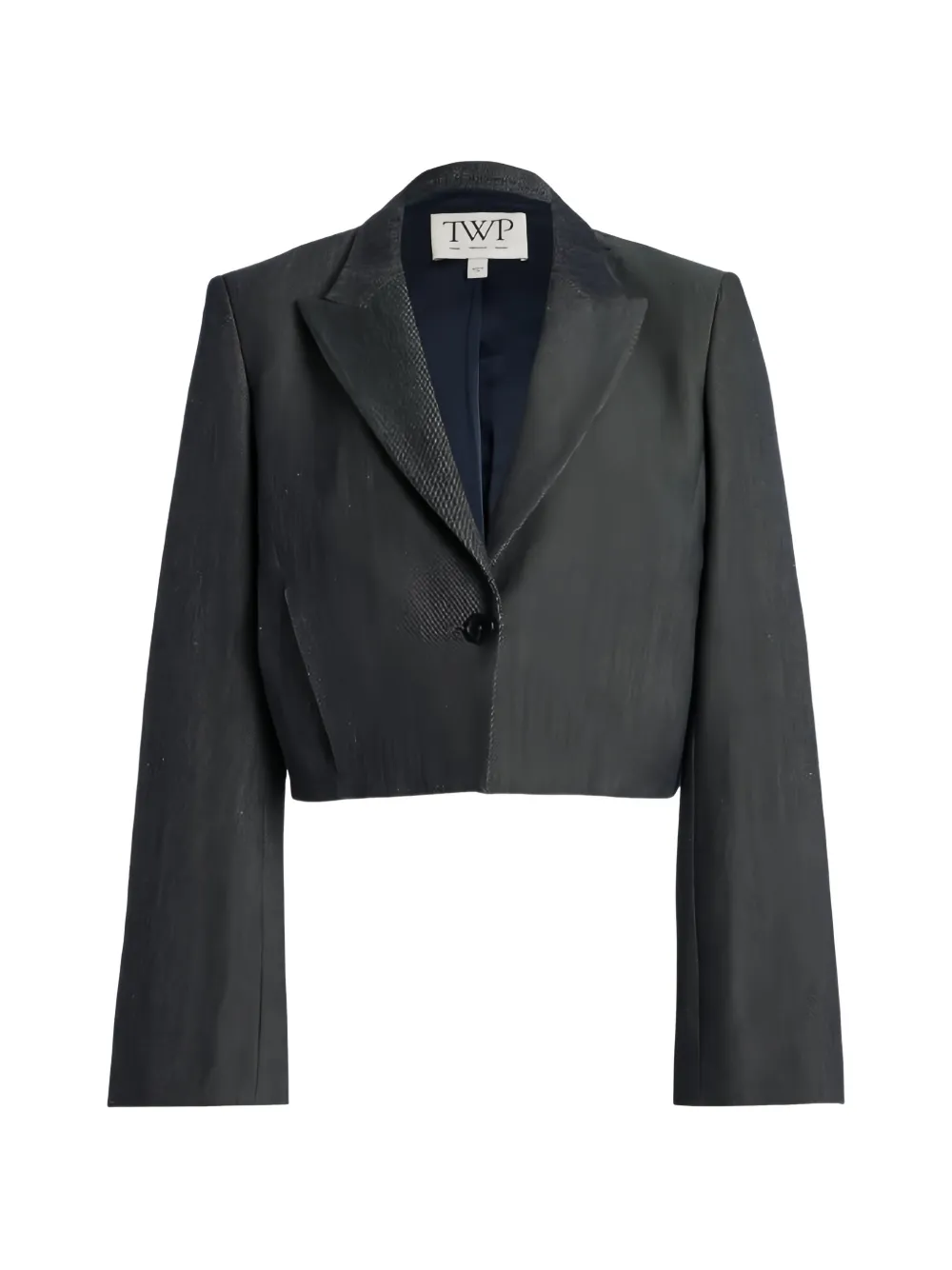 TWP Short Story cropped blazer - Grey