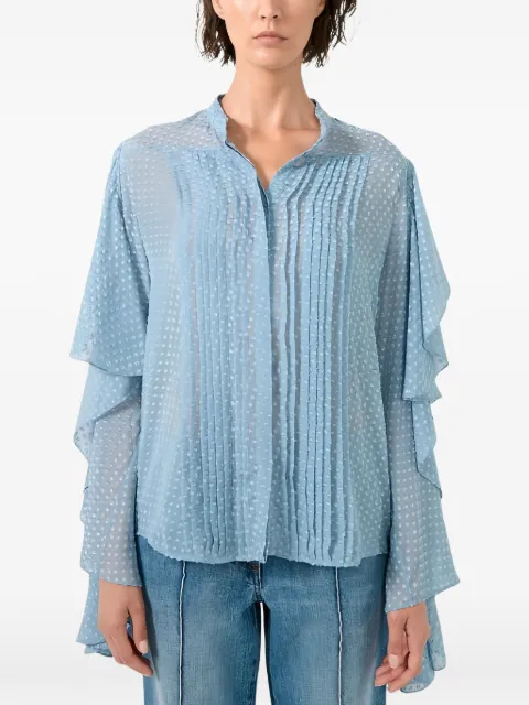 Barbara Bui ruffled plumetis silk blouse