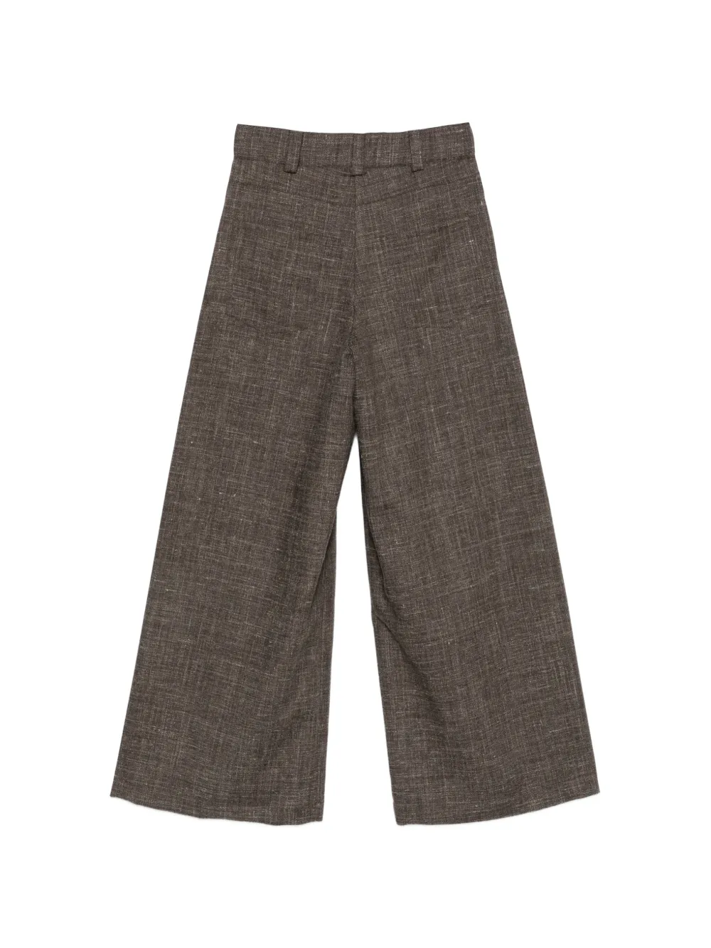 Alysi Pantalon met wijde pijpen Bruin