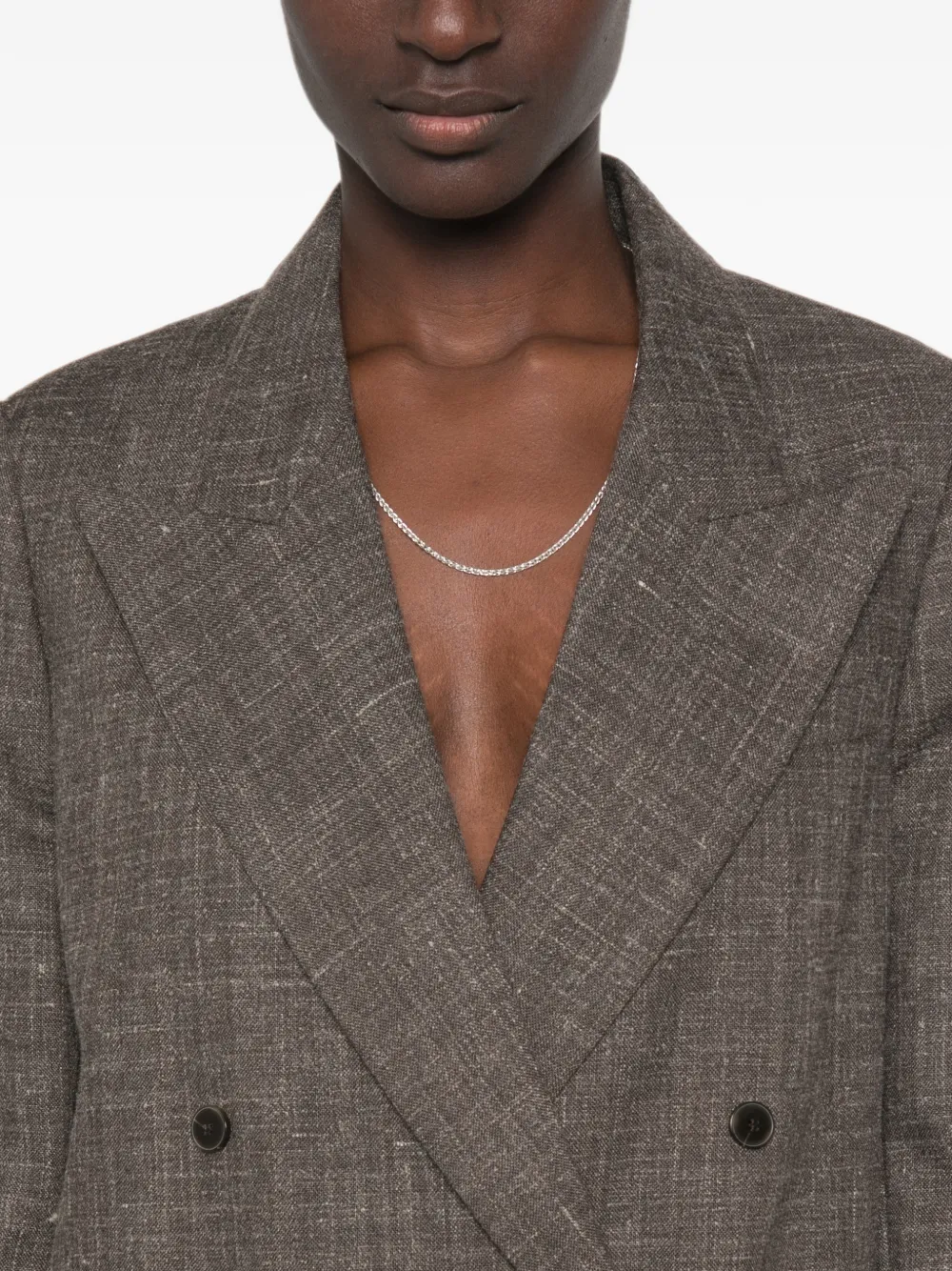 Alysi Blazer met dubbele rij knopen Bruin