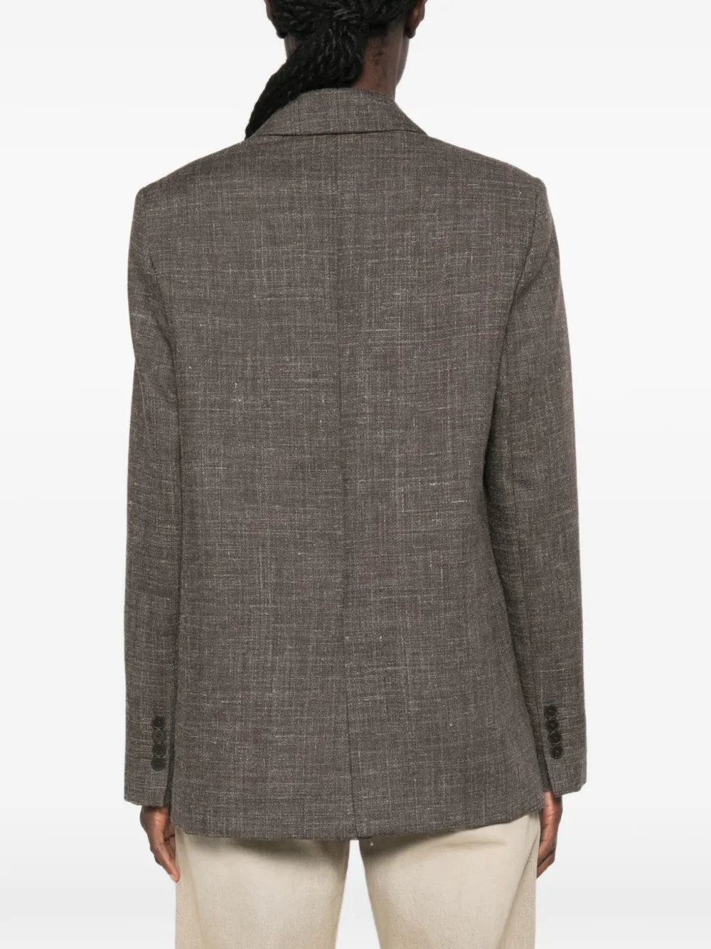 Alysi Blazer met dubbele rij knopen Bruin