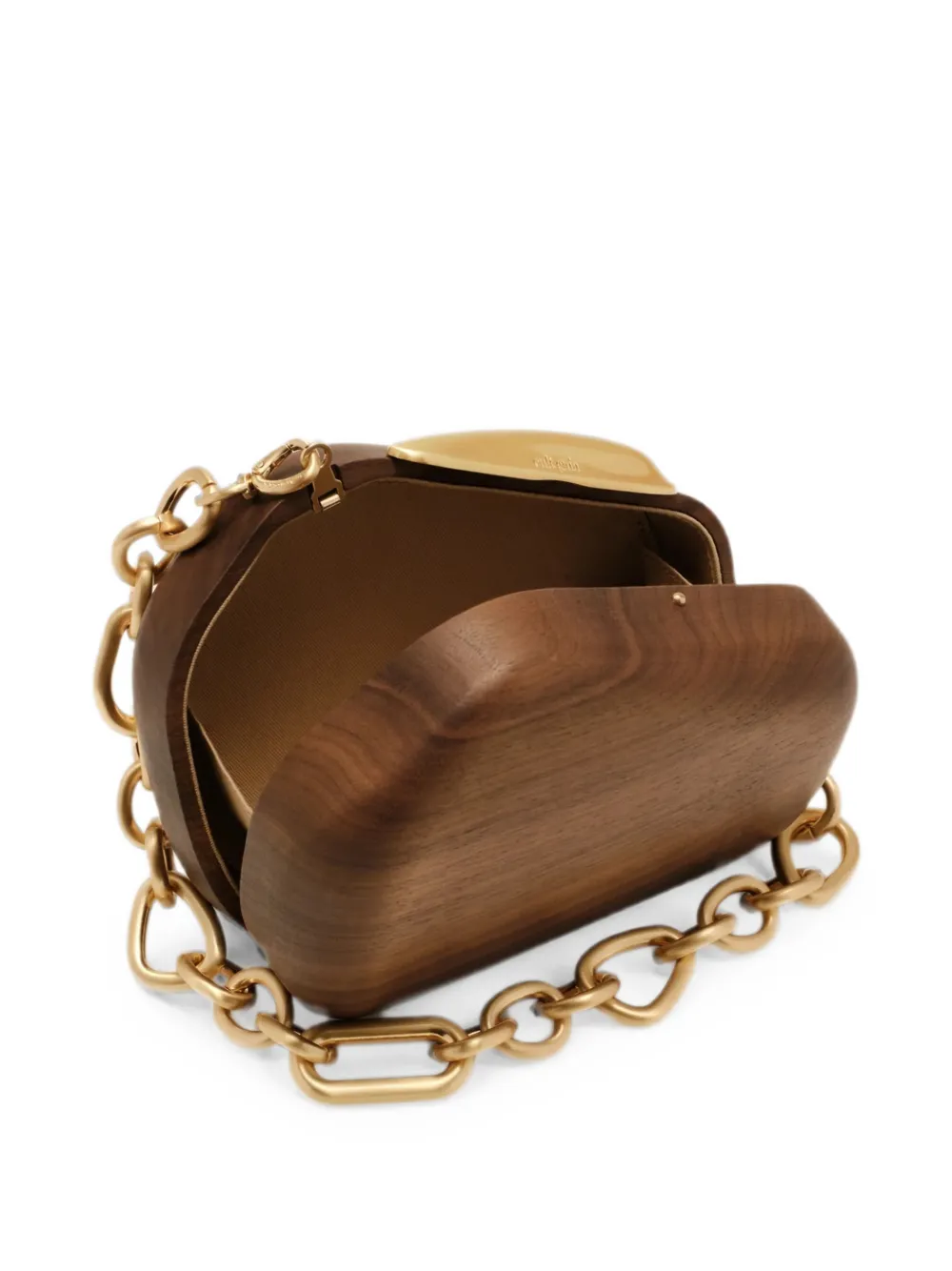 Cult Gaia Althea clutch met schakelketting Bruin