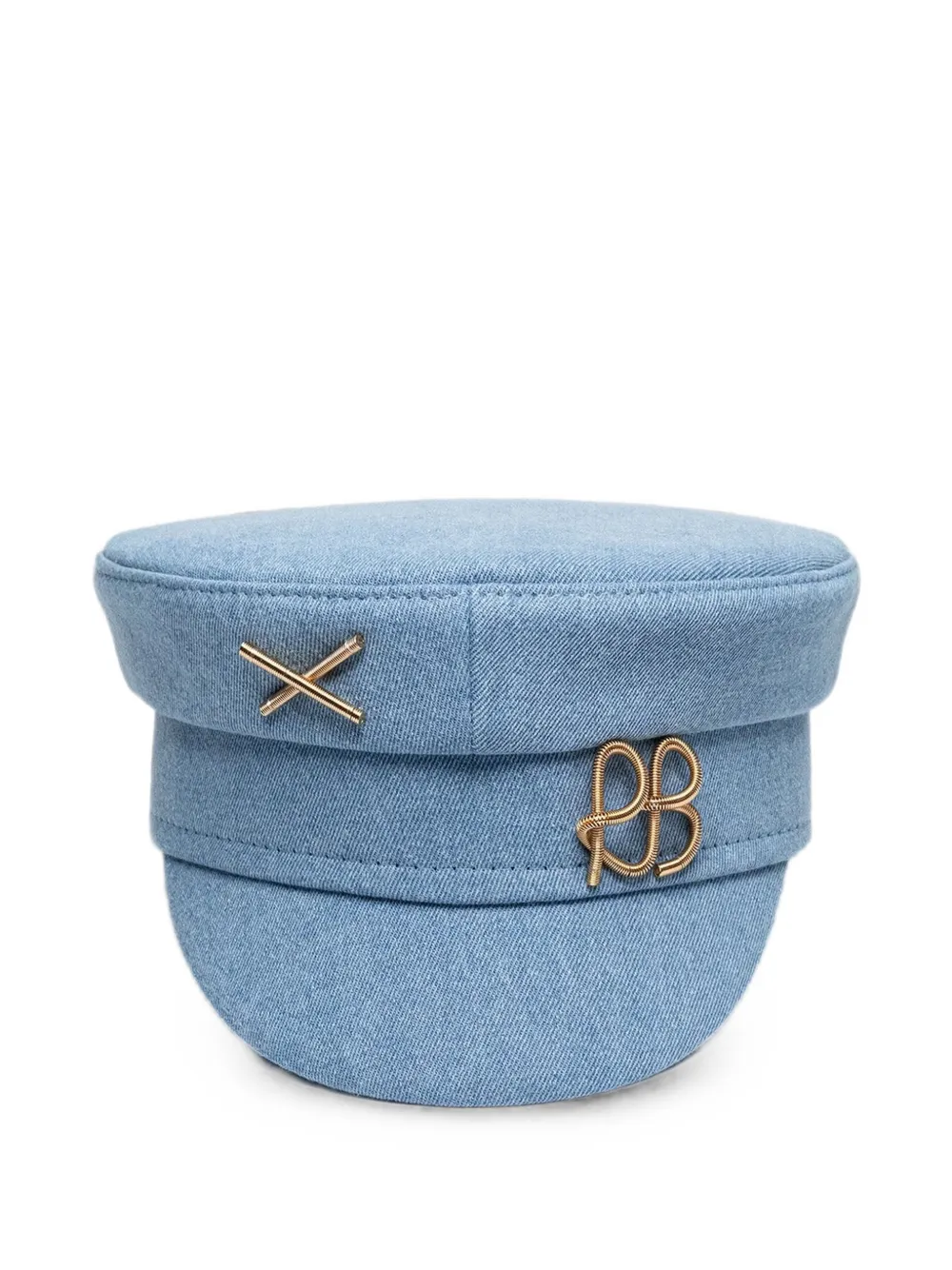 Ruslan Baginskiy Cappello baker boy con applicazione - Blu