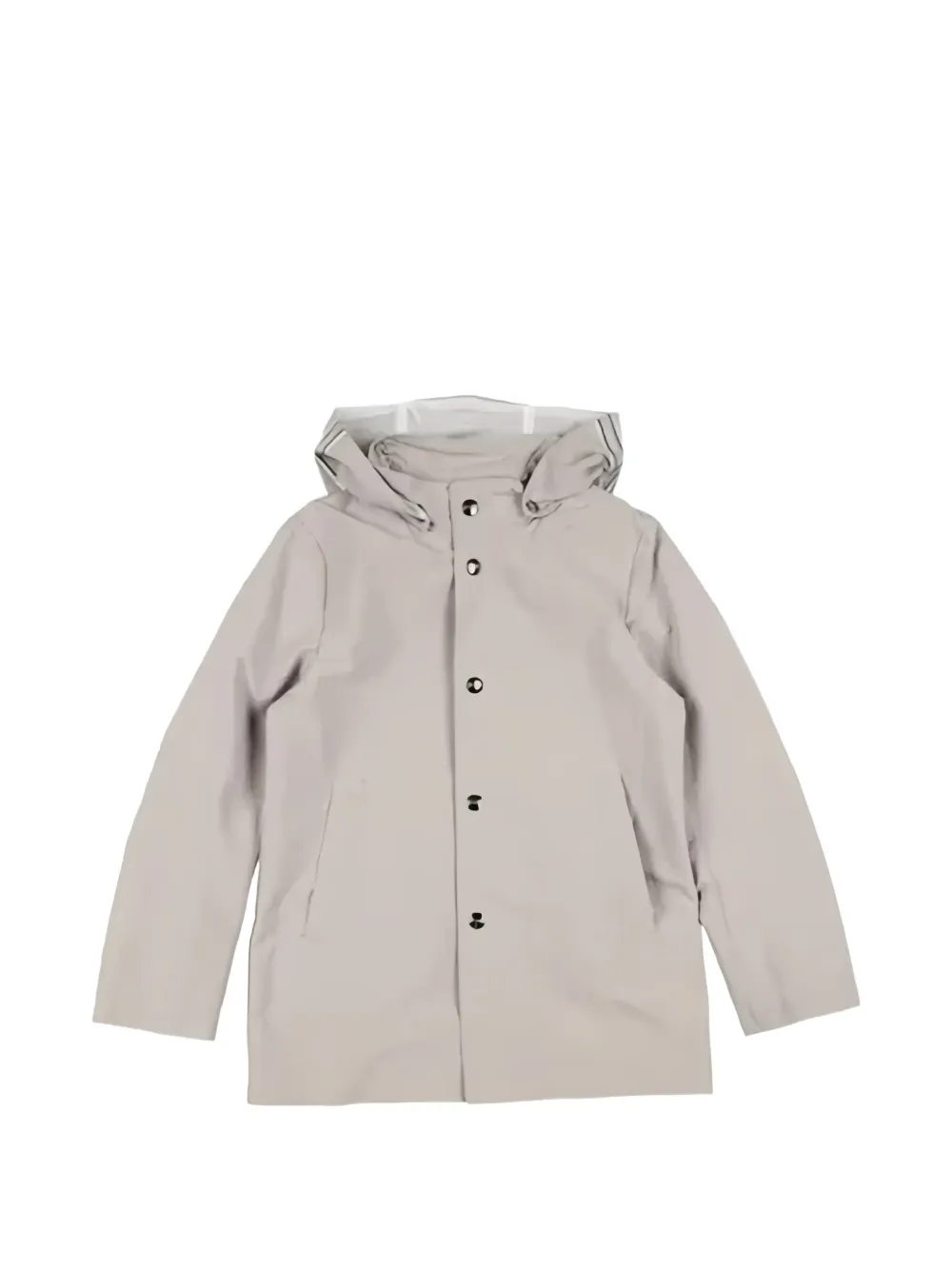 Herno Kids hooded snap-fastening jacket - Nude