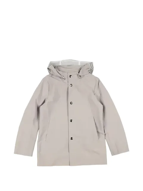 Herno Kids hooded snap-fastening jacket