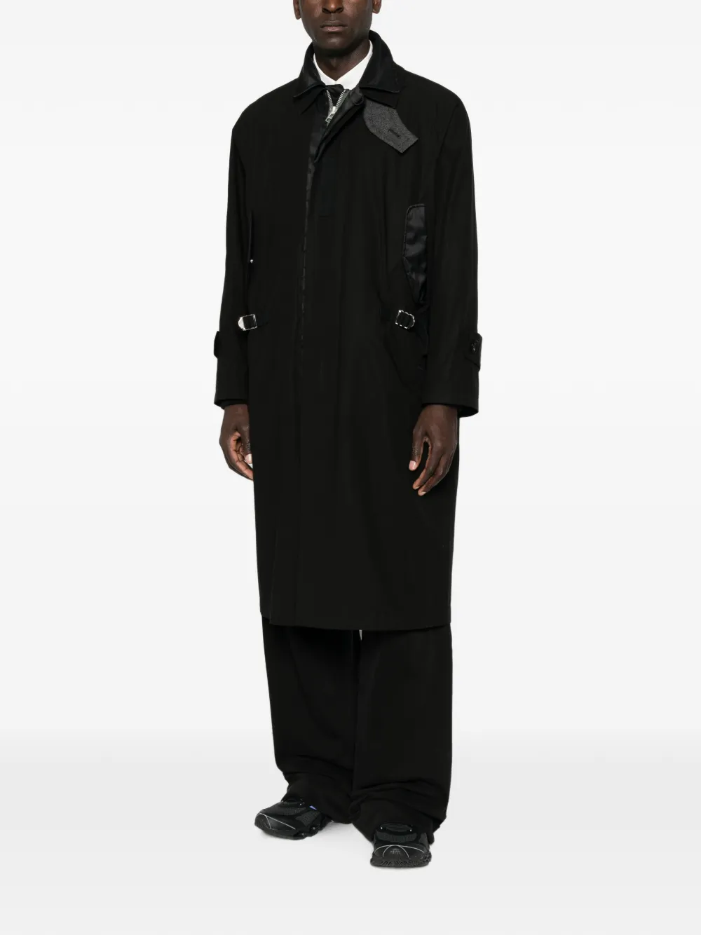 sacai Jas met gesp-detail en vlakken Zwart