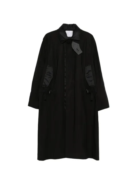 sacai buckle-detail panelled coat